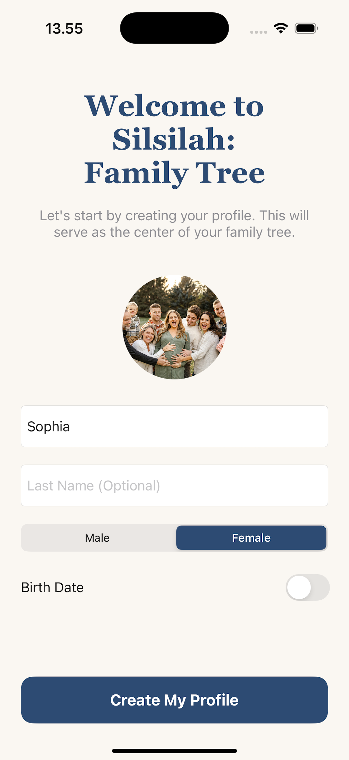 Creating your own profile on iPhone