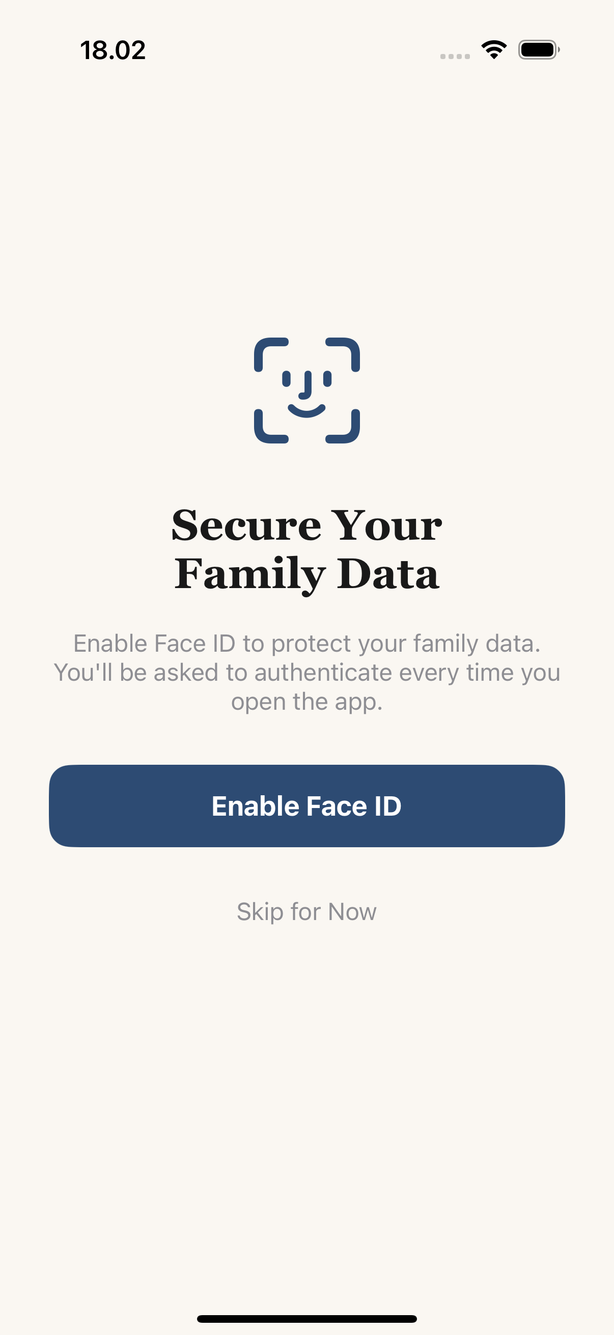 Securing the family data behind Face ID